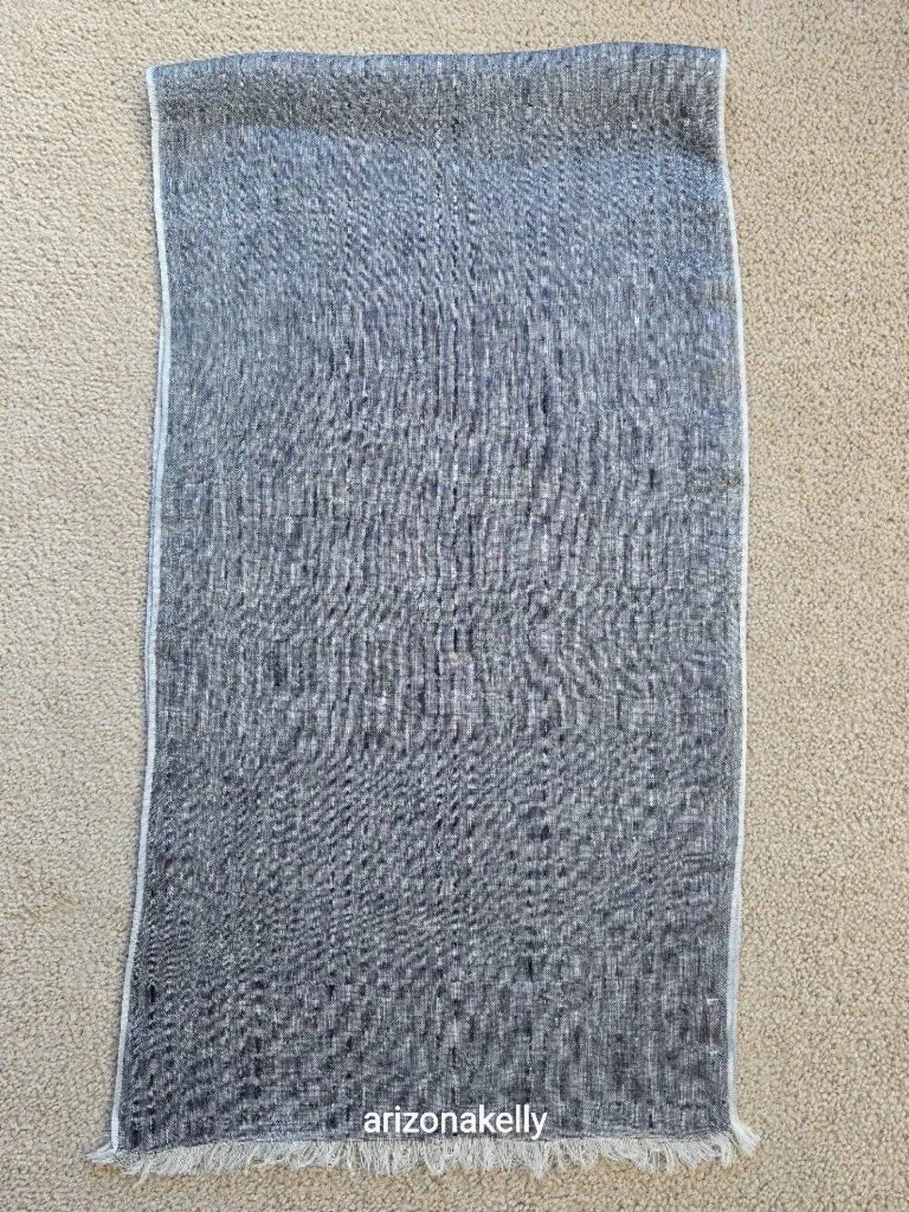 NWOT Pisu Linen Scarf NAVY BLUE